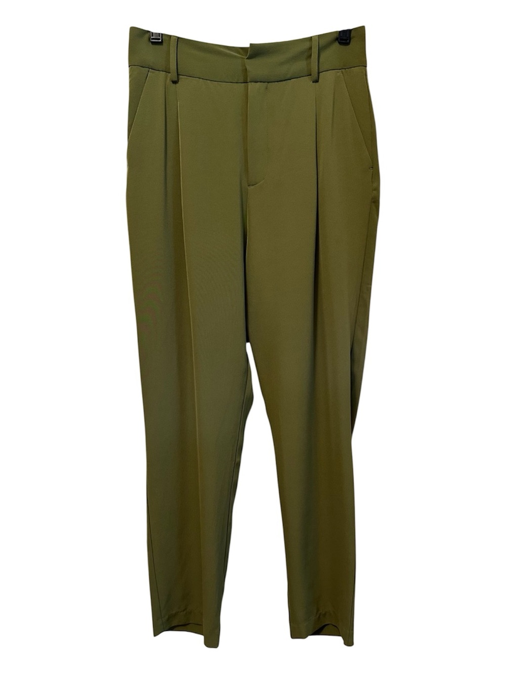 Jason Wu Green Flat Front High-waist Dress Trousers
